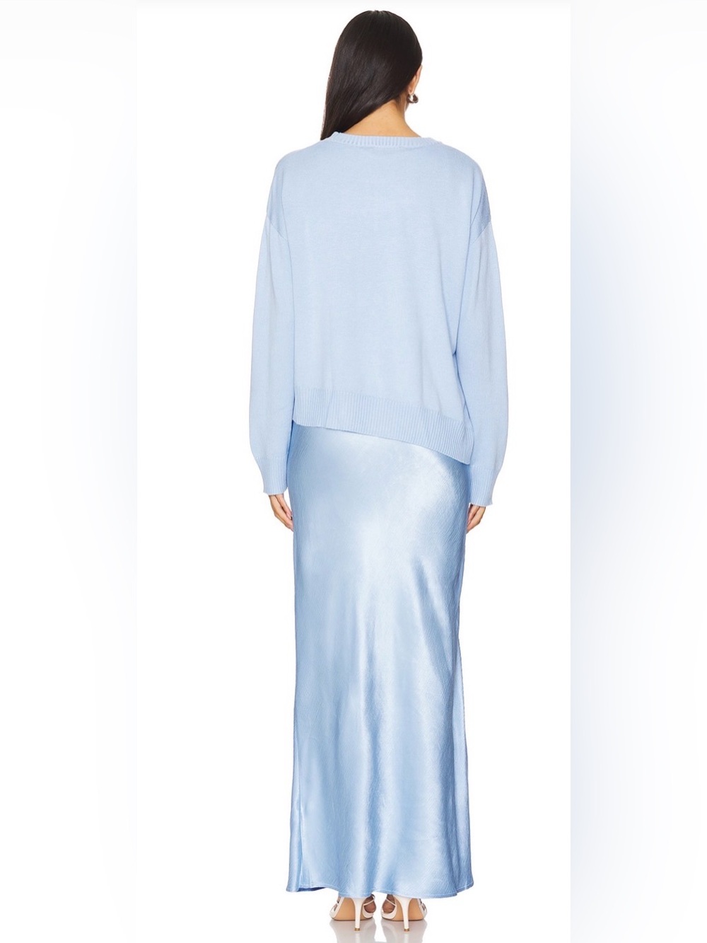 NWOT Rhyme Combo Slip Knit Dress in Dawn Blue SOVERE - SMALL - Picture 4 of 10